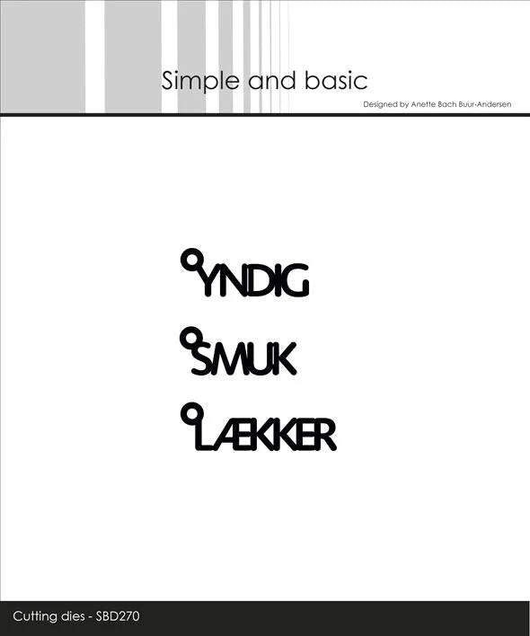 Simple and Basic die “Texts w/Hanger – Danske tekster #5”