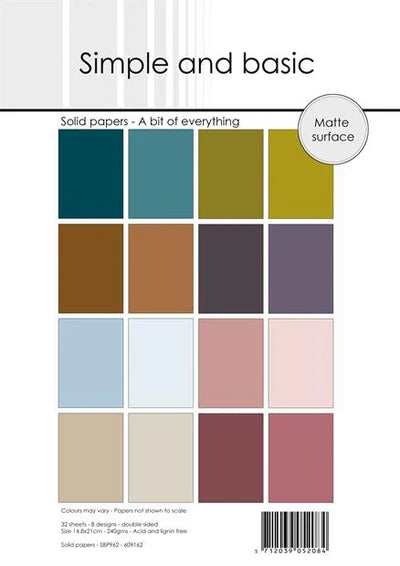 Simple and Basic Design Solid Papers Blok "A bit of everything"