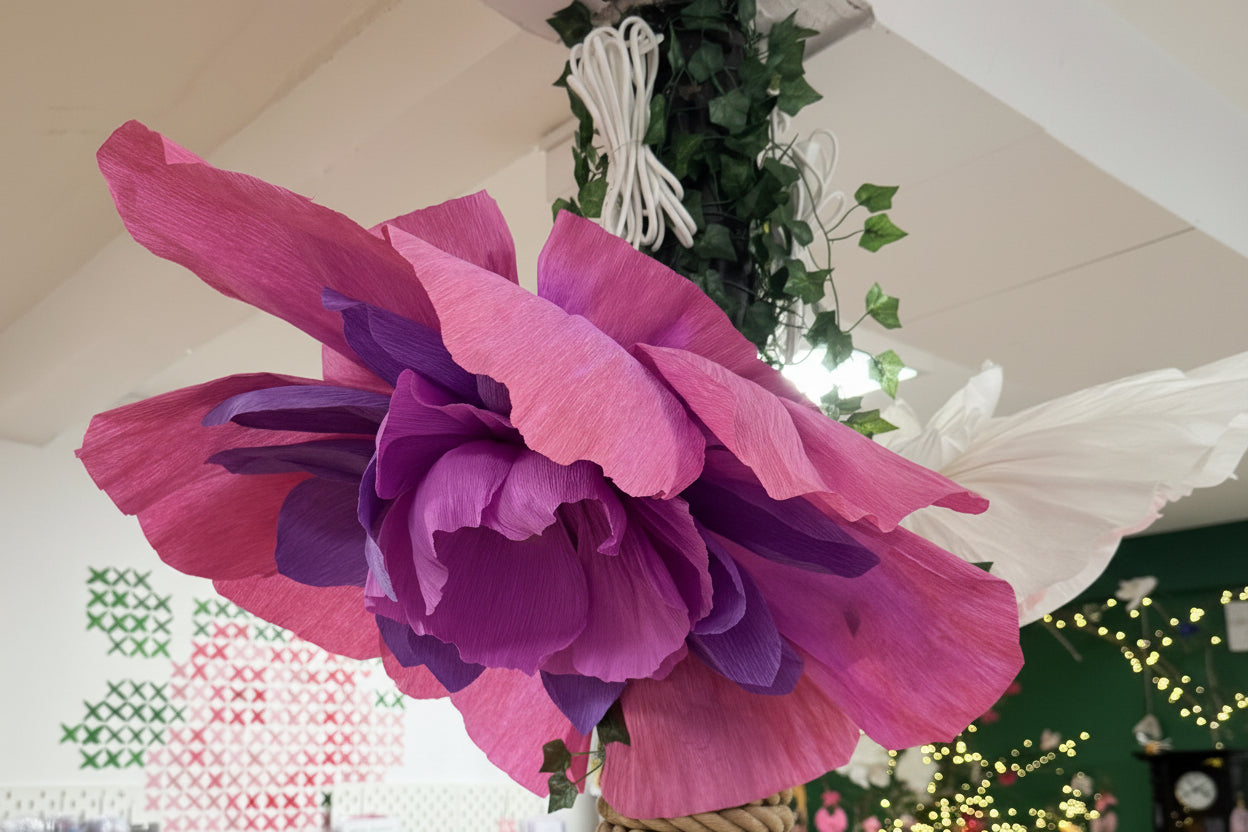 Workshop - Blomsterlampe i crepepapir 3. juni 2026 (digital billet)