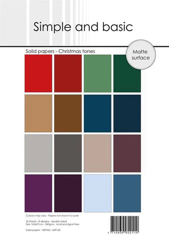 Simple and Basic Solid Papers “Christmas Tones” A5