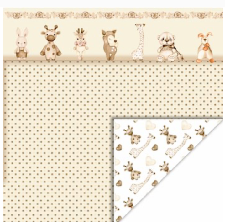 Felicita Design karton – 30×30 cm - Små Dyrevenner – beige