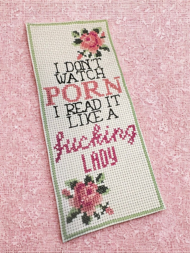 Broderikit Bogmærke - I don't watch porn