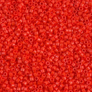 Miyuki Delica 11/0 DB0727 - Opaque Vermillion Red