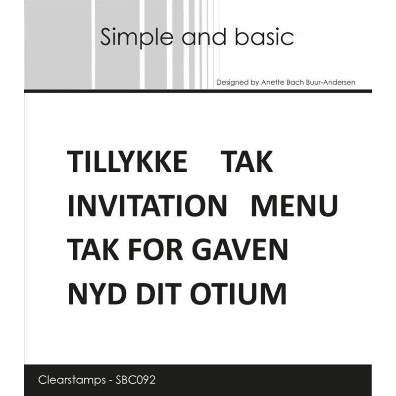 Simple And Basic - Stempel - Dansk Tekst