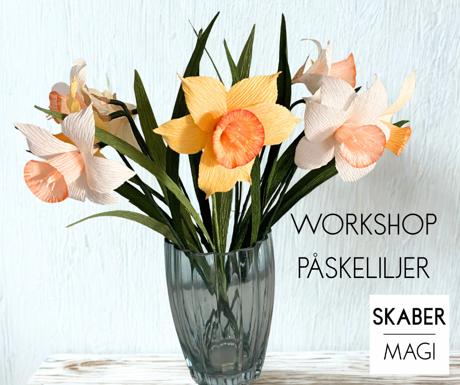 Workshop - Påskeliljer i crepepapir 4. marts 2026 (digital billet)
