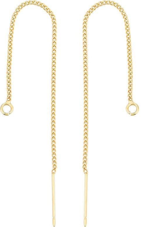 Ørekæder 85 mm - Forgyldt stål