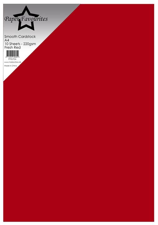 Paper Favourites Smooth Cardstock "Fresh Red"