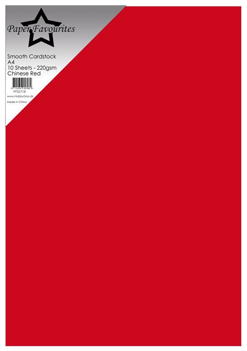 Paper Favourites Smooth Cardstock "Chinese Red"