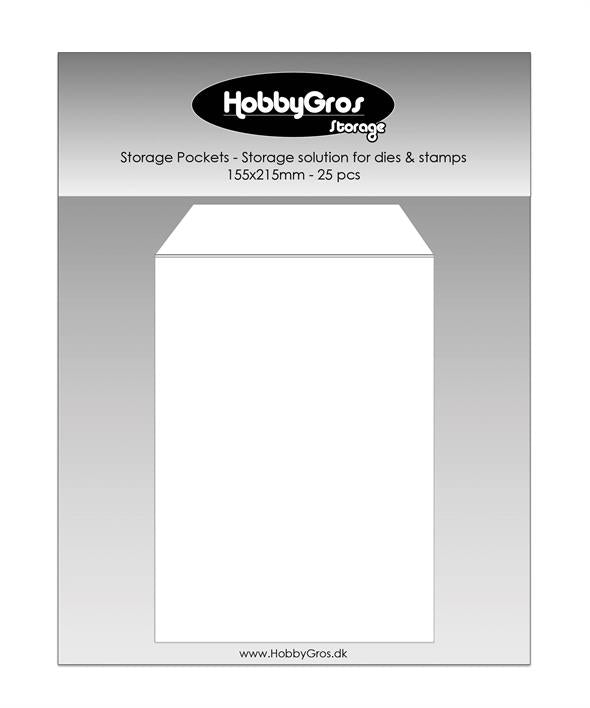 HobbyGros opbevaringslommer · 155 x 215 mm. · 25 stk - A5