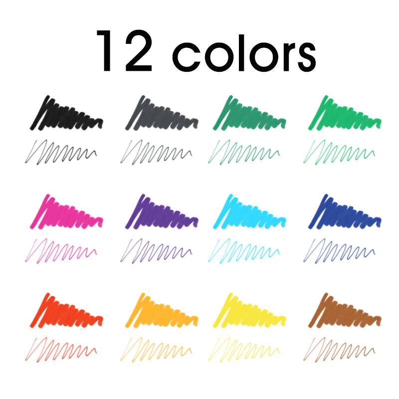 Mobee - 12-Pak Dual Tip Brushpens