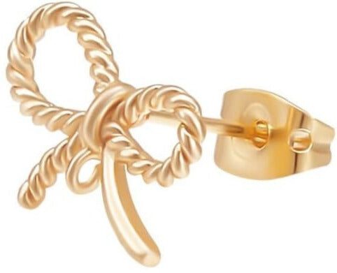 Snoede sløjfe ørestikkere - forgyldt