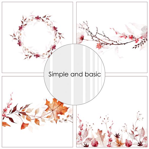 Simple and Basic Design Papers "Autumn Leaves" SBP773