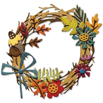 Sizzix/Tim Holtz Thinlits Die "Vault - Foliage Wreath" 666682