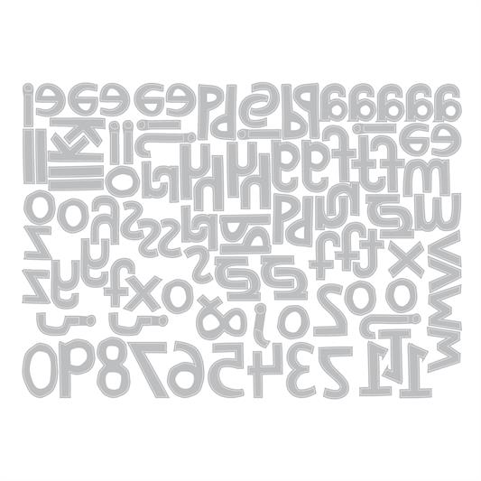 Sizzix/Tim Holtz Thinlits Die "Vault - Alphanumeric Cutout Lower" 663074