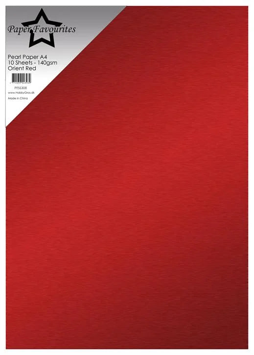 Paper Favourites Pearl Paper "Orient Red"