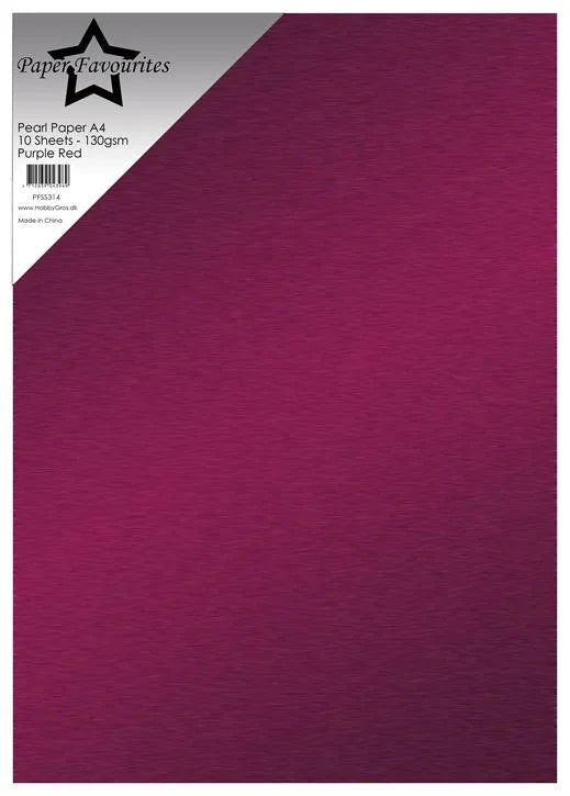 Paper Favourites Pearl Paper "Purple Red"