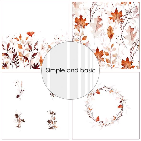 Simple and Basic Design Papers "Autumn Leaves" SBP773