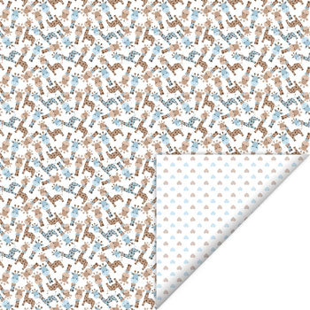 Felicita Design karton – 30×30 cm - Små giraffer blå