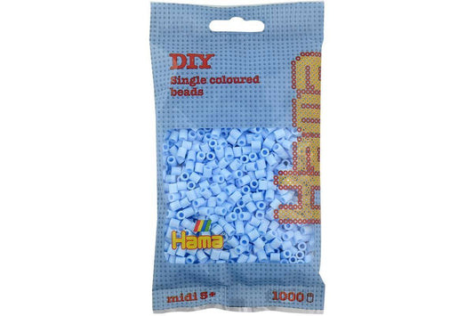 HAMA Midi perler · 1000 stk. · Pastel isblå