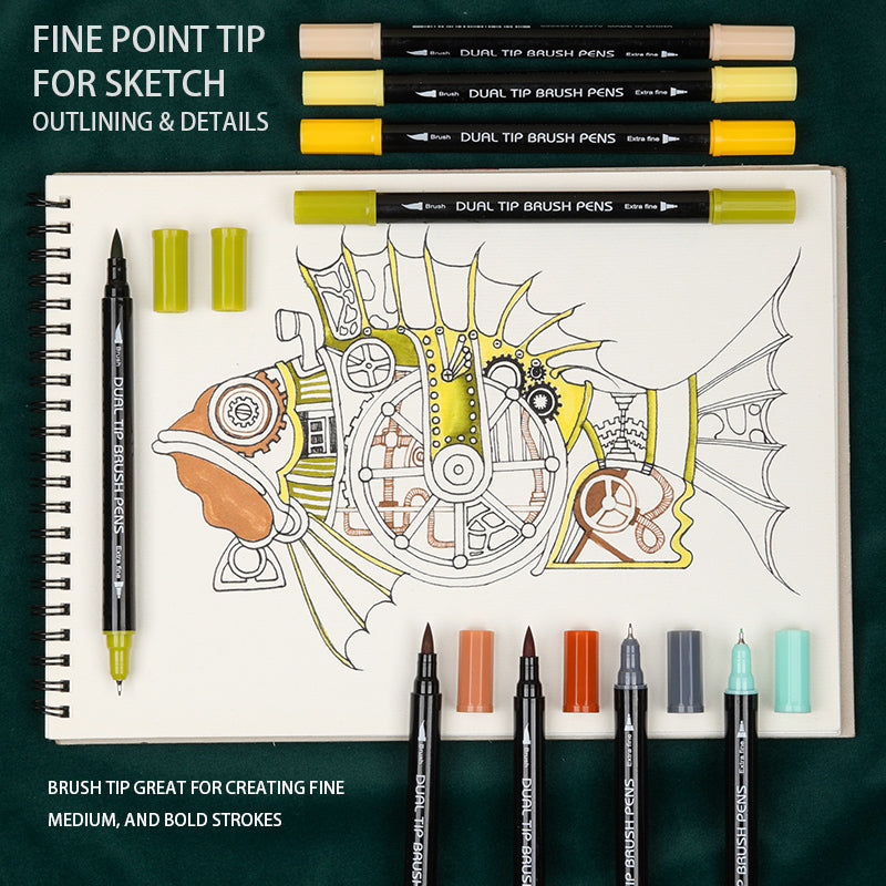 Mobee - 36-Pak Dual Tip Brushpens