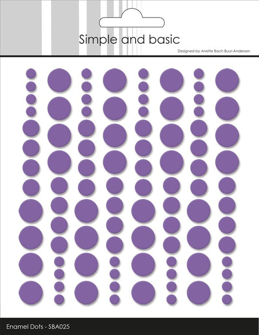 Simple and Basic Enamel Dots – “Purple”