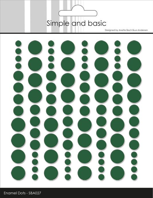 Simple and Basic Enamel Dots – “Forest Green”