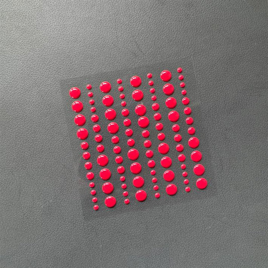 Simple and Basic Enamel Dots – “Pink Red”