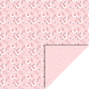 Felicita Design karton – 30×30 cm - Svaner lyserød