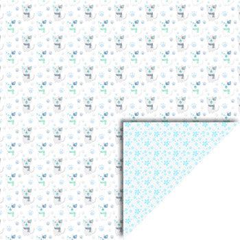 Felicita Design karton – 30×30 cm - Små Katte – blå
