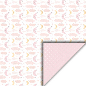 Felicita Design karton – 30×30 cm - Måner & Skyer – rosa