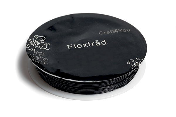 Flextråd 0,8mm ca. 8m, sort