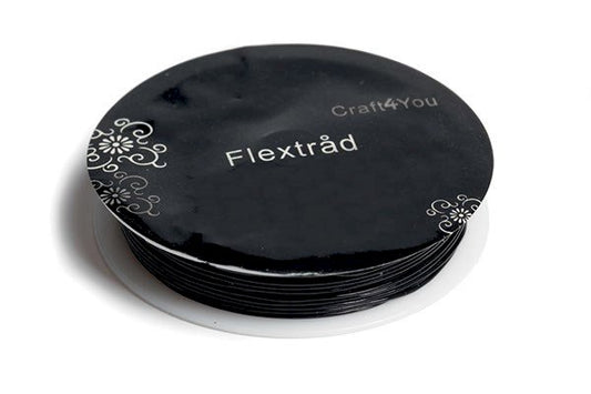 Flextråd 0,8mm ca. 8m, sort