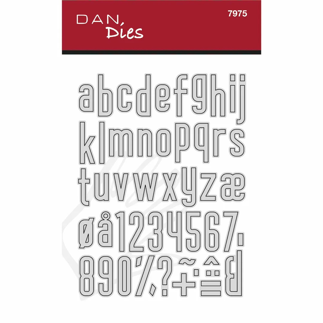 Dan Dies die – “Stort T-Shirt Alfabet – Små Bogstaver & Tal”