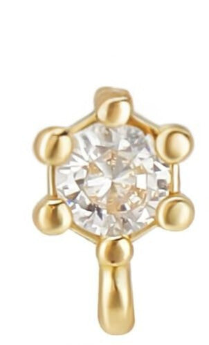 Ørestikkere med zirkonia - forgyldt