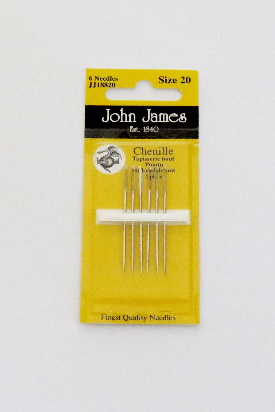 John james Chenille nåle m/spids str. 20