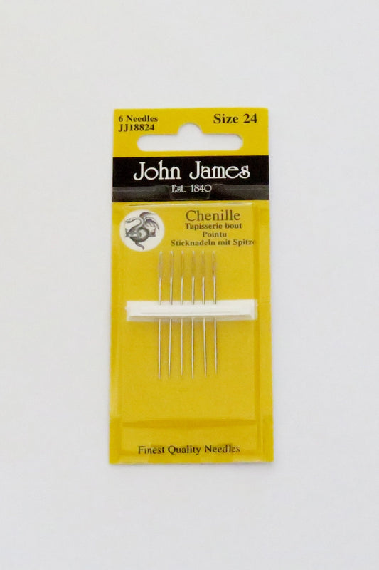 John james Chenille nål m/spids str. 24