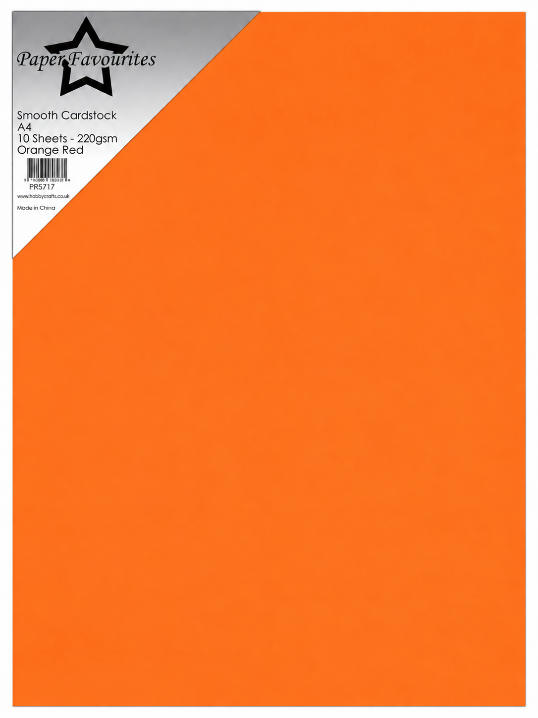 Paper Favourites Smooth Cardstock "Orange Red"