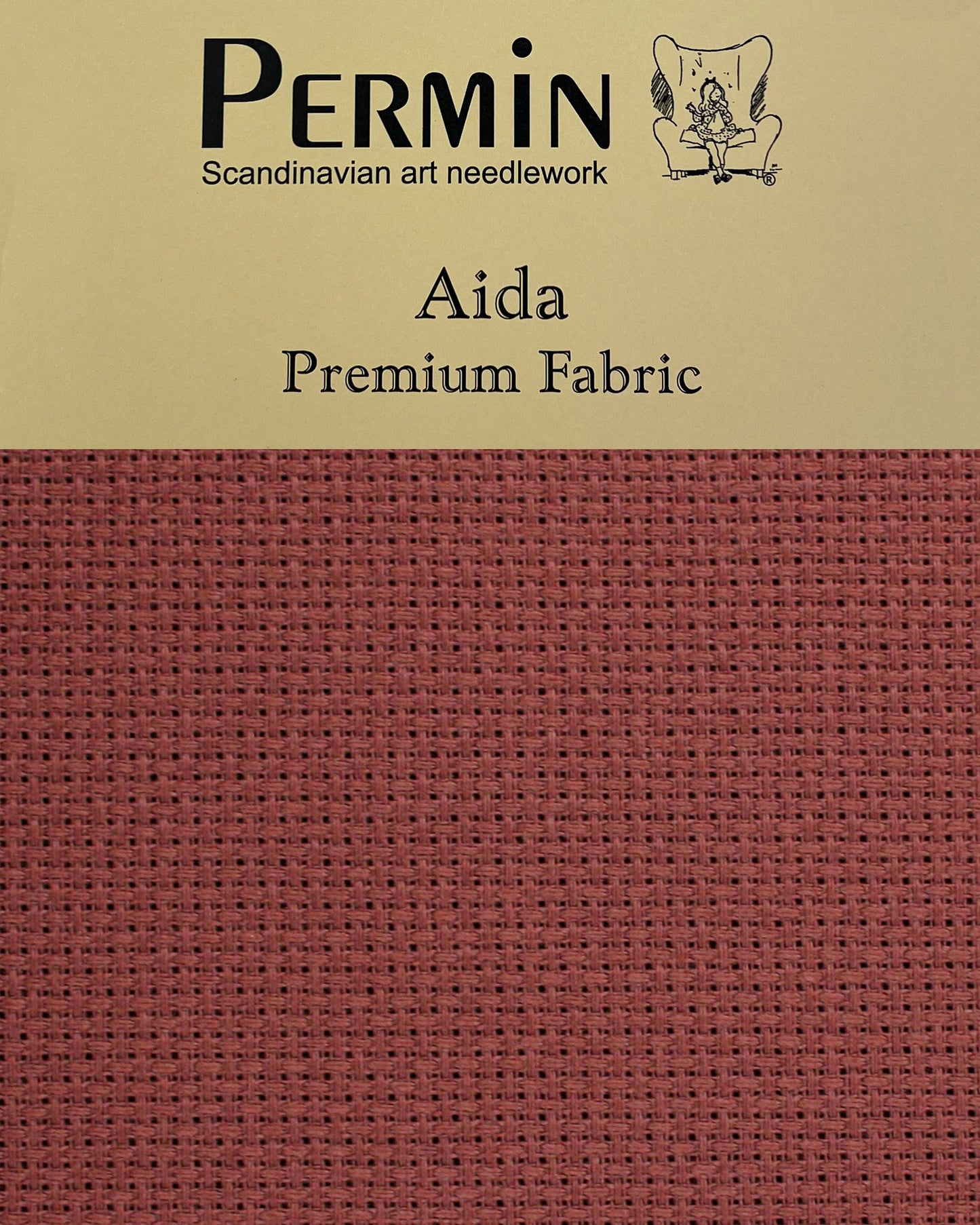 Aida 5,4 tråd – (43 x 50 cm) - Raspberry-chocolate