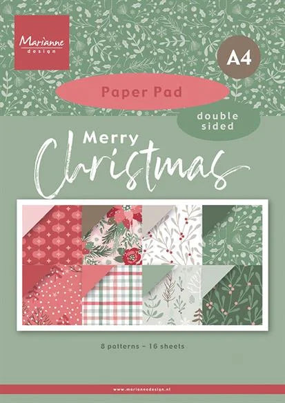 Marianne Design paperpad –  “Merry Christmas” A4