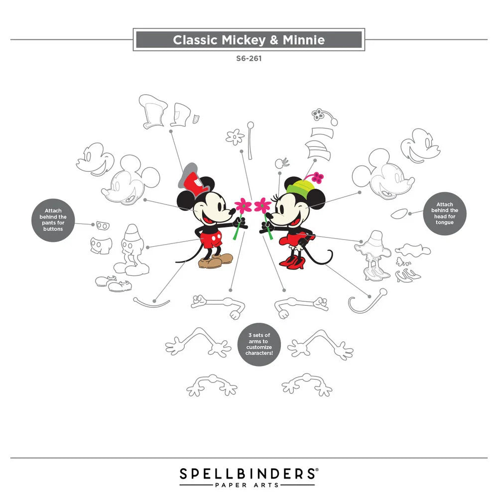 Spellbinders die  – “Classic Mouse: Steamboat Willie Duo”