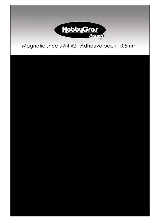 HobbyGros Storage – “Magnetic Sheets A4 (2 pcs) – Adhesive Back”
