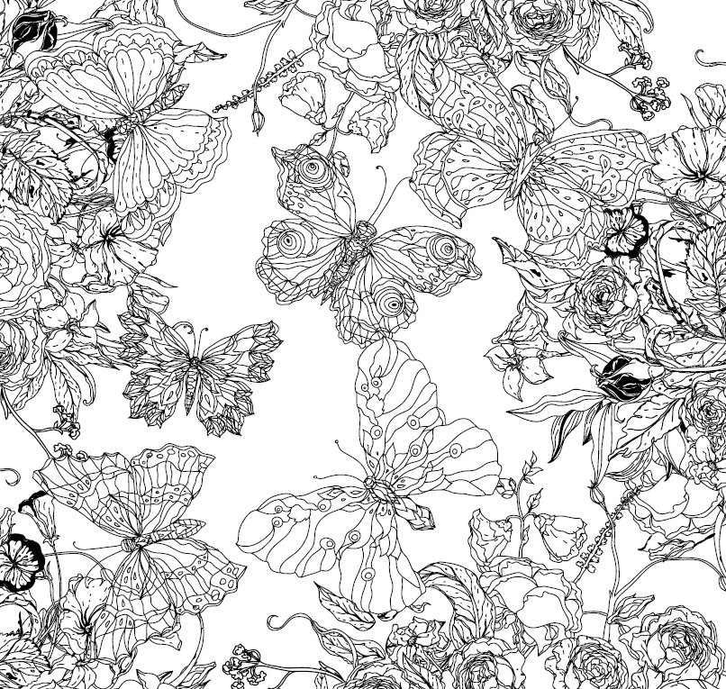 Creative Therapy - Blooms, Birds & Butterflies - Malebog