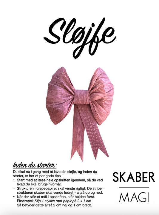 Sløjfe i crepepapir - OPSKRIFT - GRATIS DOWNLOAD