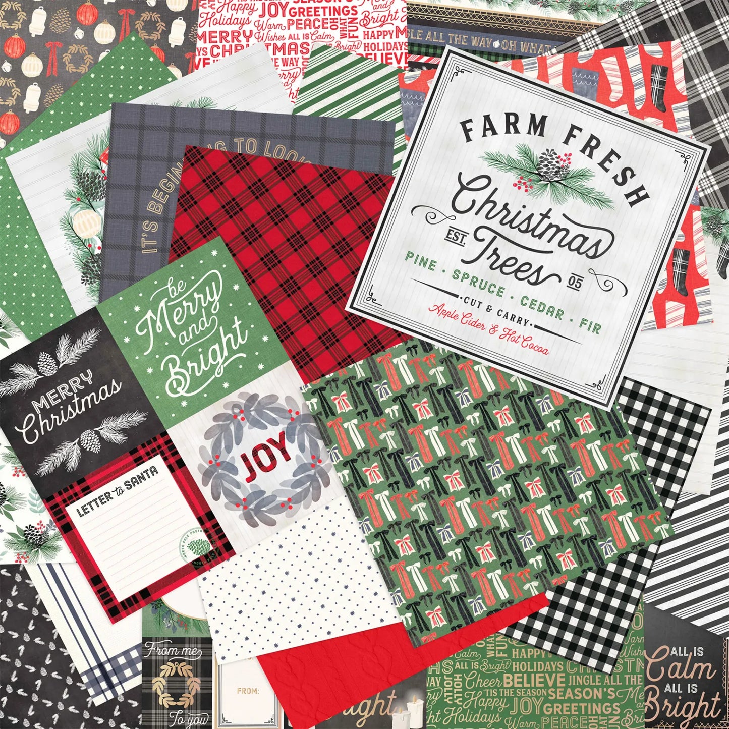 Craft Smith Peace and Joy 30x30 cm Papir Pakke (MSE7486)