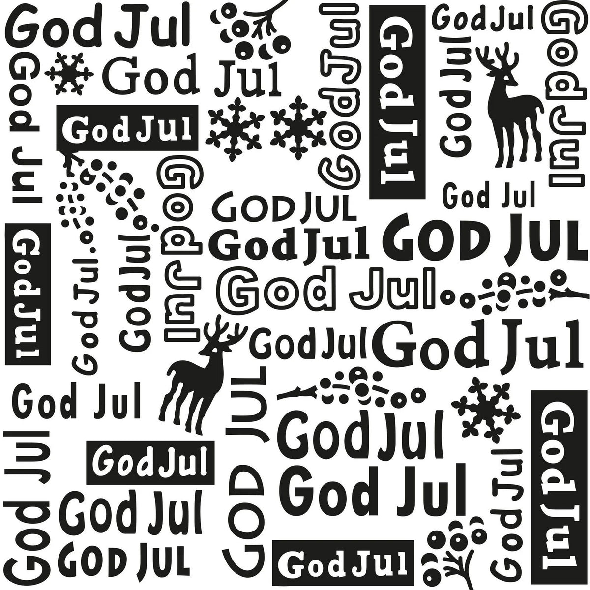 3D Embossing Folder - God Jul