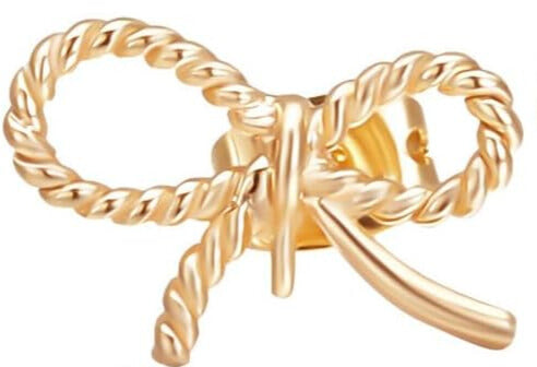 Snoede sløjfe ørestikkere - forgyldt