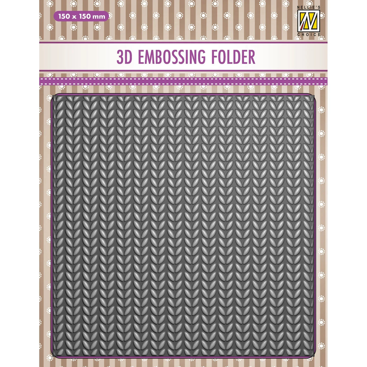 3D Embossing Folder - Knitting Stitches