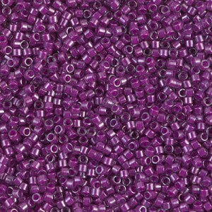 Miyuki Delica 11/0 DB0281 - Luster Crystal Lined Fuchsia