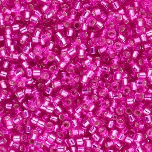 Miyuki Delica 11/0 DB1340 - Dyed Silver Lined Fuchsia