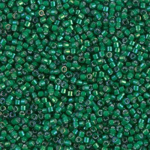 Miyuki Delica 11/0 DB1788 - Emerald AB White Lined